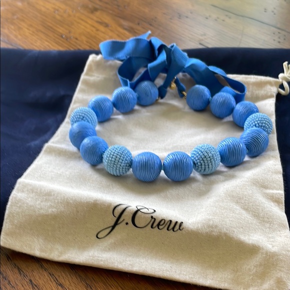 J. Crew Jewelry - J.Crew Vibrant Blue Beaded Necklace